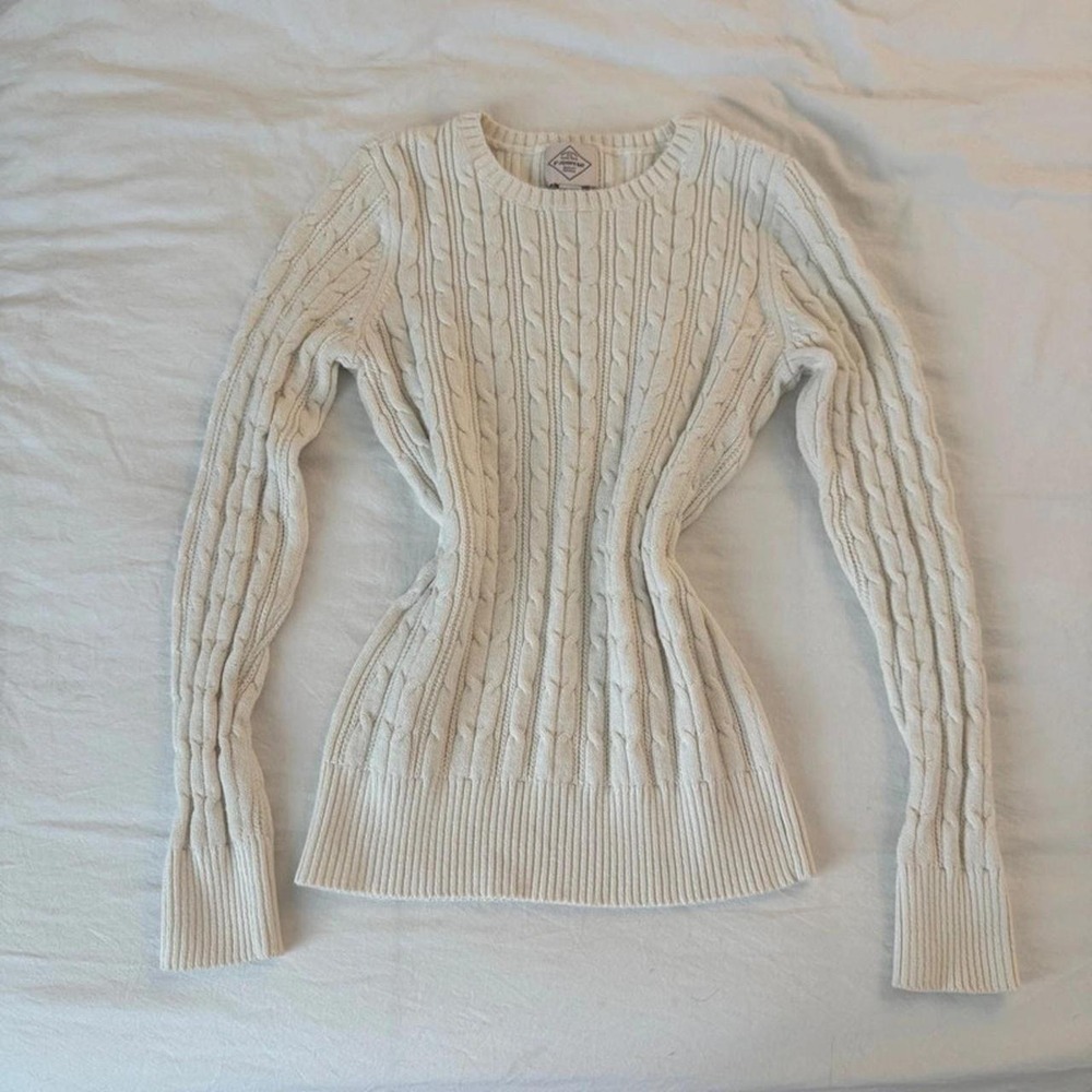 St. John's bay white Cable-knit Sweater
